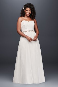 Dot Tulle Empire Waist Soft Wedding Gown Style 9WG3438