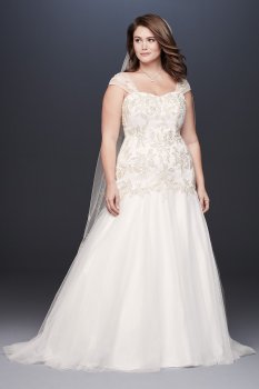 Plus Size 9OP1358 Style Bridal Trumpt Dress