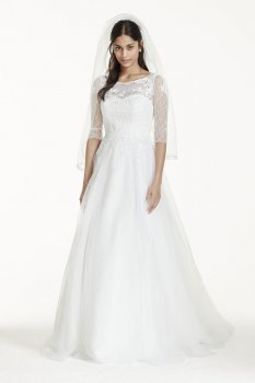 Tulle Wedding Dress with Illusion Bodice Style WG3742