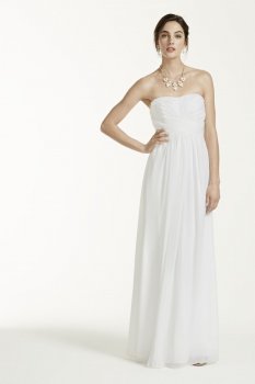 Chiffon Wedding Dress with Strapless Ruched Bodice Style INT15555