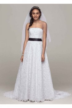Extra Length Beaded Corded Lace A-line Gown Style 4XLCT2406
