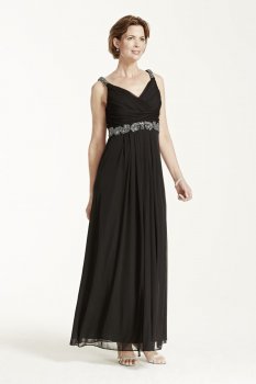 Jersey Dress with Embellished Waist and Straps Style 49418D