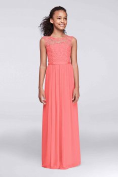 Cap Sleeve Long Junior Bridesmaid Dress Style JB9479