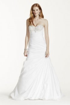 No Train Strapless Sweetheart Trumpet Wedding Gown Style NTV3476
