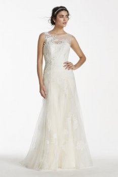 Extra Length Tulle Tank Wedding Dress with Beads Style 4XLMS251114