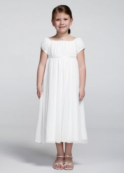 Short Sleeve Crinkle Chiffon Dress cute