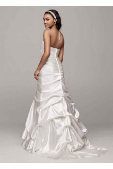 Sweetheart Charmeuse Gown with Pick-Up Skirt Style WG3339