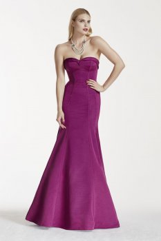 Strapless Faille Dress with Contoured Seam Detail Style ZP281574
