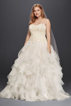 Organza Ruffle Skirt Wedding Dress Style 8CWG568