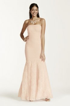 Strapless 3D Rosette Fit and Flare Dress Style A16165