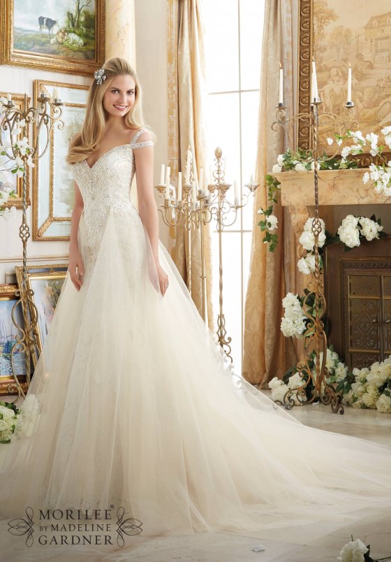 2894 Wedding Dress with Beading Embellished