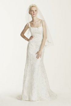 Tank Lace Wedding Dress with Beading Style CWG669