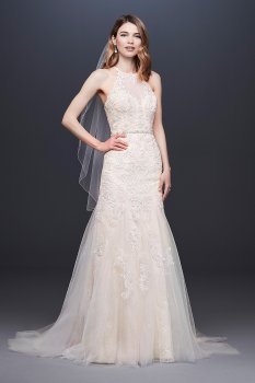 Long A-line Lace Beaded Bridal Gown Style WG3941