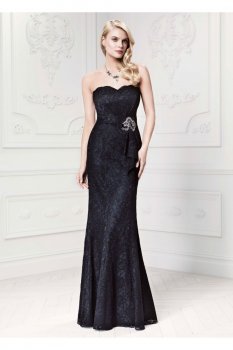 Long Lace Fit and Flare Dress Style ZP281423