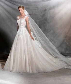 Pronovias Newest A-line 2017 Style OFELIA Lace Wedding Gown