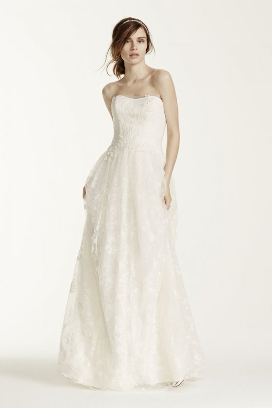 Wedding Dress with Floral Detail Style MS251091