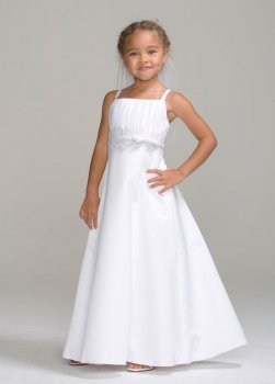 Girls Special Occasion Dress with Long A-Line Skirt V1248