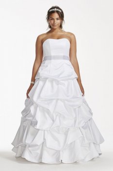 Strapless Satin Pick Up Ball Gown Style 9T9309