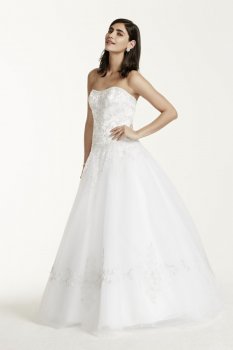 Extra Length Tulle Ball Gown with Satin Bodice Style 4XLWG9927