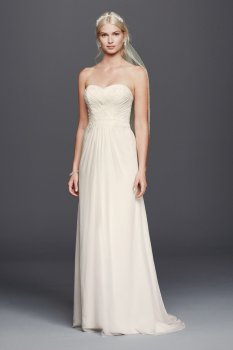Stunning Strapless WG3793 Style A-line Chiffon Bridal Gown