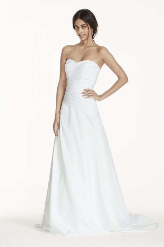 Extra Length Strapless Gown with Dropped Waist Style 4XLWG3743