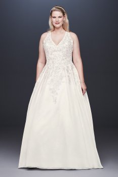 Organza Illusion Back Plus Size Wedding Dress 4XL9WG3936
