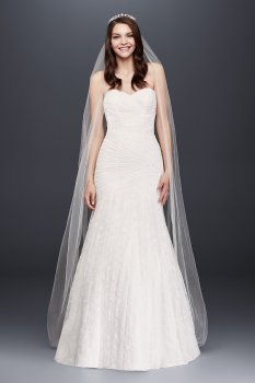 Strapless Sweetheart Neckline Long Mermaid Allover Lace WG3842 Wedding Dress