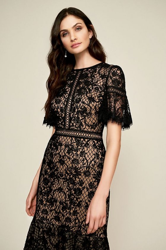 Cara Embroidered Tulle Dress BEI18930M