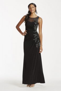 Illusion Tank Dress with Sequin Embellishment Style VC5025