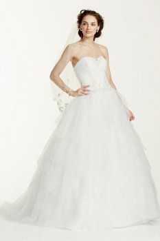 Extra Length Strapless Tulle Ball Gown Style 4XLWG3722