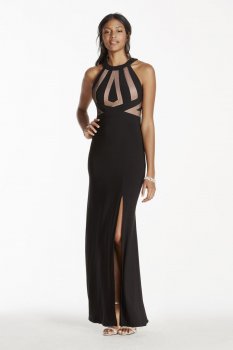 Halter Jersey Dress with Open Back Style 12013