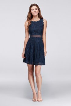 Scalloped Lace A-Line Cocktail Dress Style 3102QH3D
