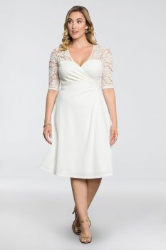 New Arrive 18163207 Style Plus Size Short Mother of the Bride Dress with Half Sleeves