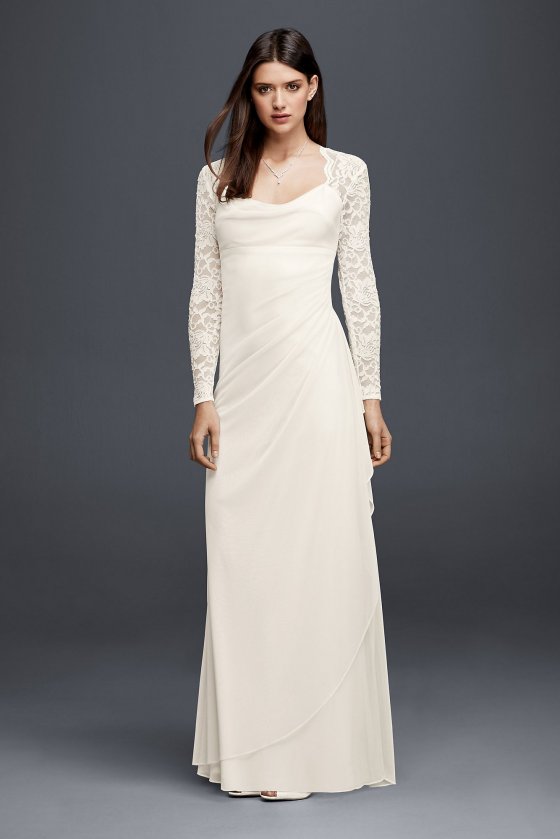 Lace Cap Sleeve Long XS8644 Style Wedding Dress
