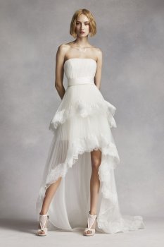 High Low Tiered Wedding Dress Style VW351281