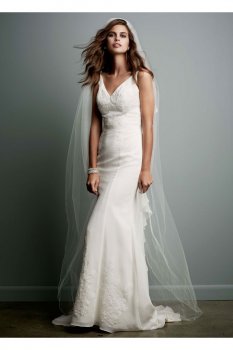 Petite Chiffon Wedding Gown with Ruffle Detail Style 7MB3491