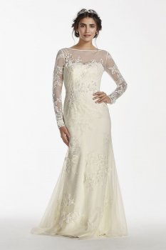 Extra Length Long Sleeved Lace Wedding Dress Style 4XLMS251113