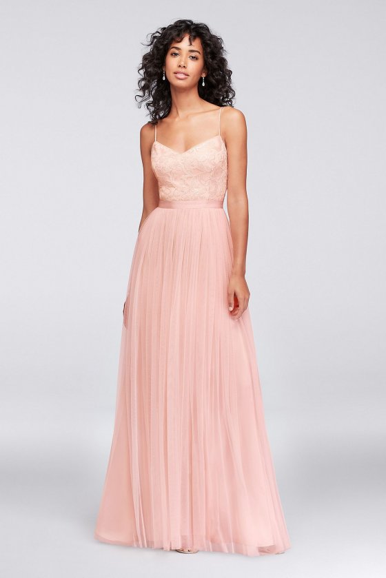 Sequin and Tulle A-Line Bridesmaid Dress AP2E202809