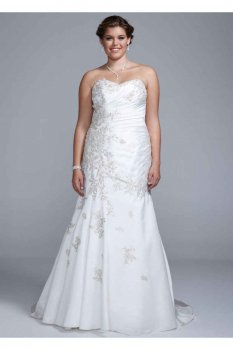 Extra Length Trumpet Gown with Sweetheart Neckline Style 4XL9WG3477