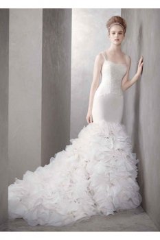Georgette Mermaid Wedding Dress Style VW351136