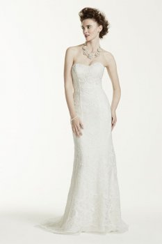 Petite Lace Wedding Dress with Pearl Beading Style 7CWG641