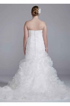 Wedding Gown with Lace Appliques and Ruffled Skirt Style 9SWG560