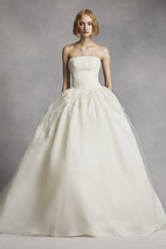 Twill Gazar Lace Wedding Dress Style VW351088