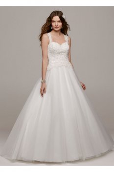 Tulle Ball Gown with Illusion Back Detail Style WG3671