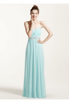 Strapless Prom Dress with Ruched Bust and Beading Style 8420DW3B
