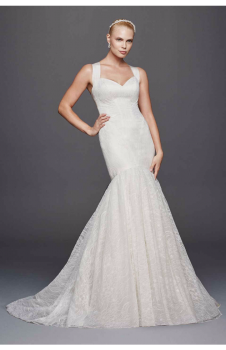 Modern Truly Zac Posen Criss Cross Back Mermaid ZP341638 Style Wedding Dress