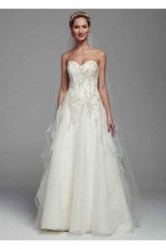 Strapless Beaded Organza Ball Gown Style WG3669