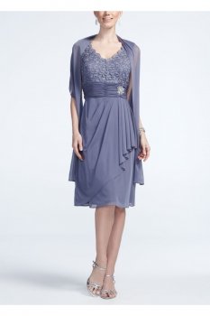 Sleeveless Lace Bodice Jersey Dress Style 56169D