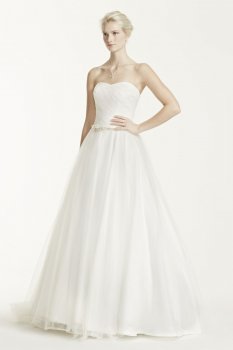 Strapless Ruched Bodice Tulle Ball Gown Style MK3576