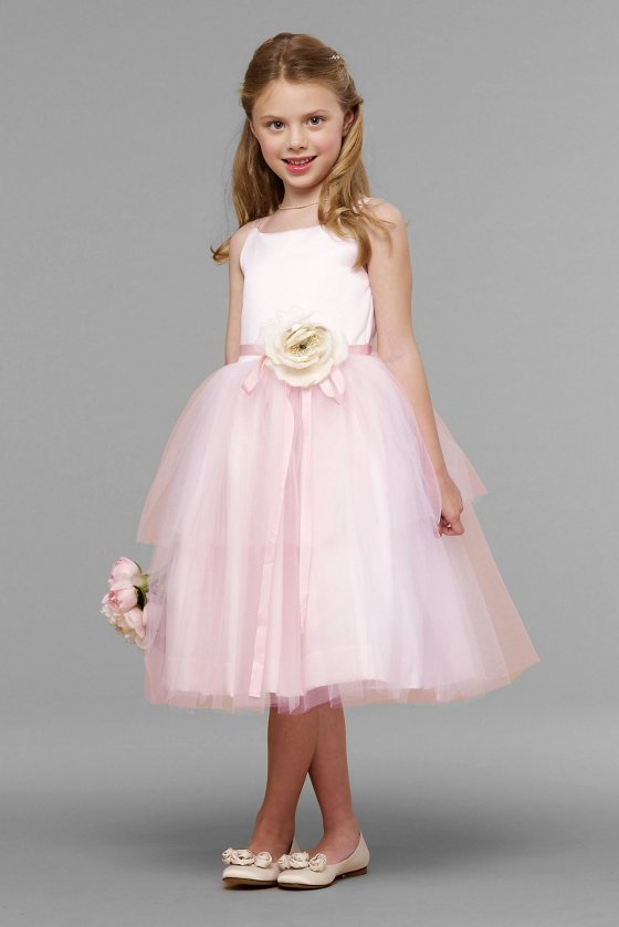 Tulle Spaghetti-Strap Flower Girl Dress 101